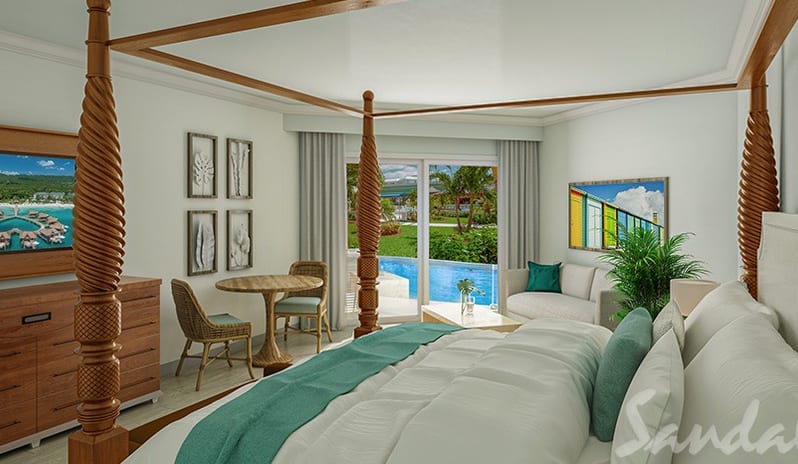 West Bay Swim-up Oversized Club Level Junior Suite - HSUP  Bedroom